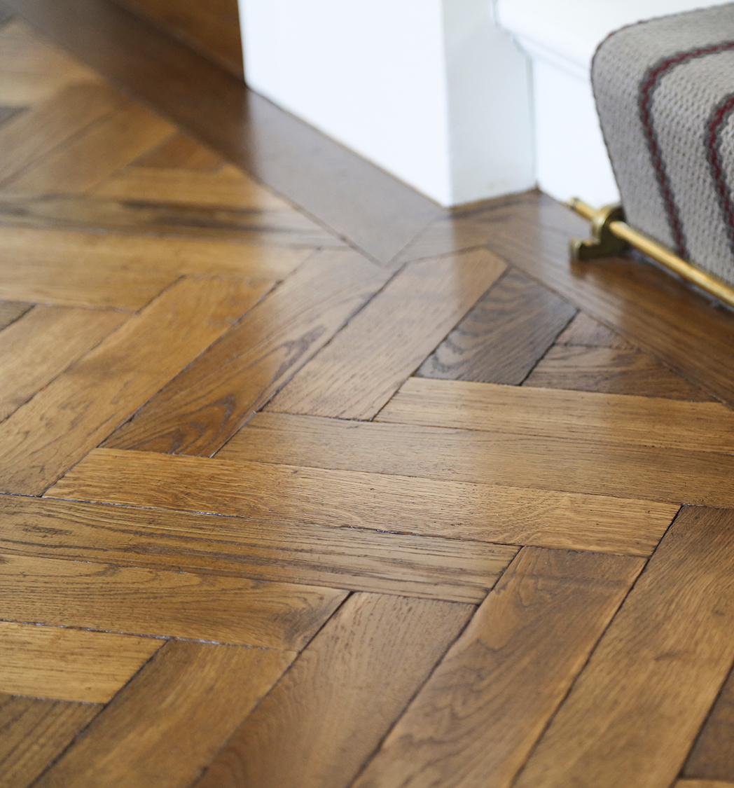 Bespoke wood floor in domestic space