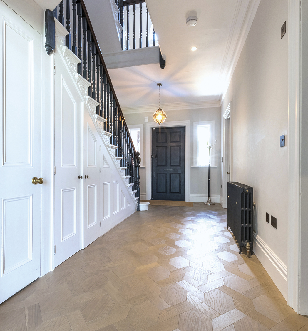Bespoke wood floor in domestic space