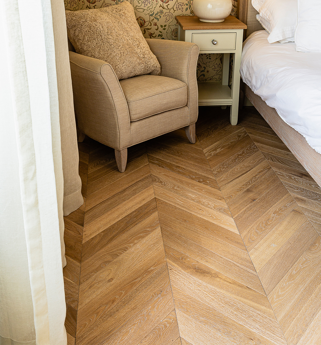 Bespoke wood floor in domestic space